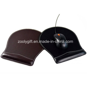 Classical PU Leather Mouse Pad with Write Rest